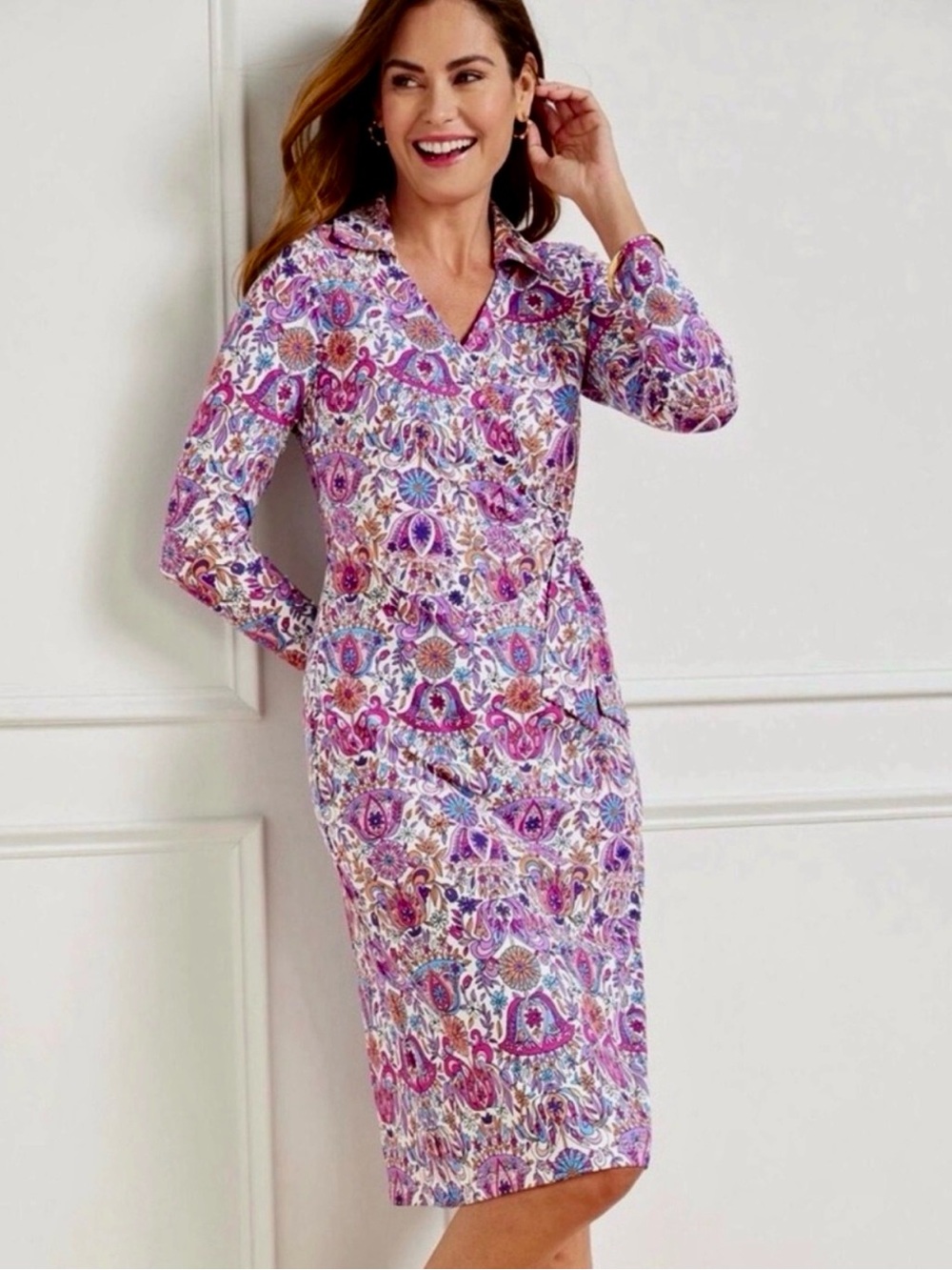 Talbots Magical Floral Effortless Jersey Kelley Dress
Size Large